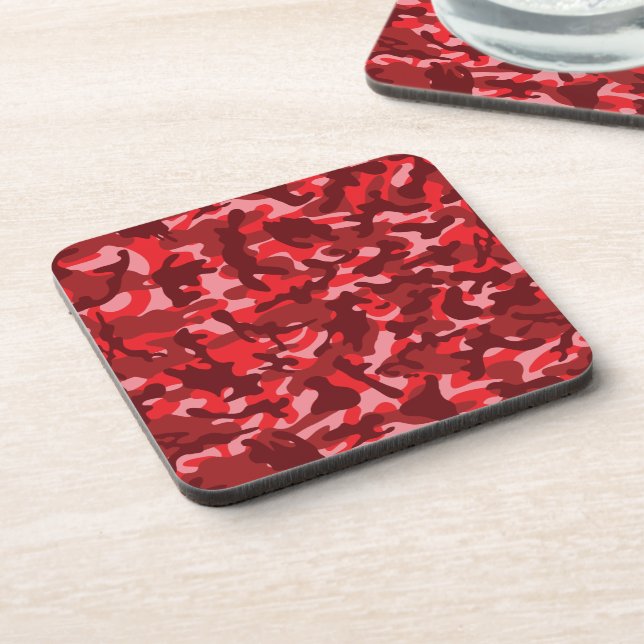 Red Salmon Camouflage Coaster (Left Side)
