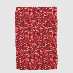 Red Salmon Camouflage  Golf Towel