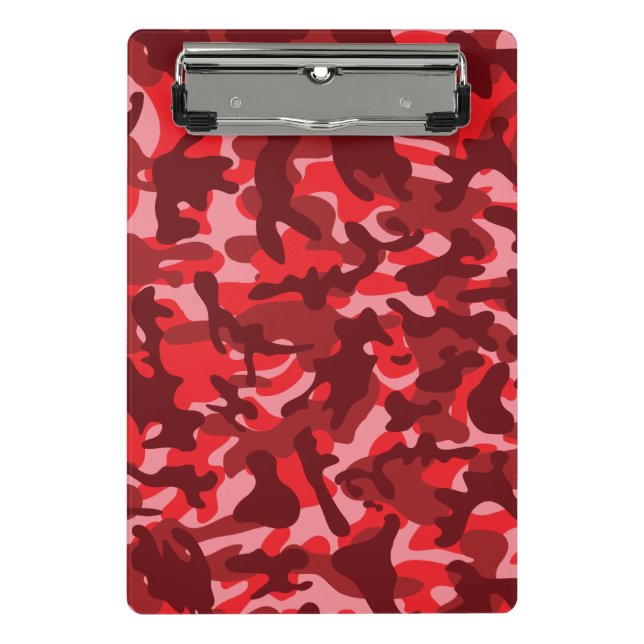 Red Salmon Camouflage  Mini Clipboard (Front)