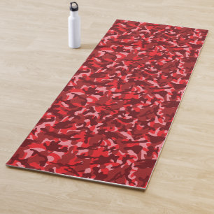 Red Salmon Camouflage  Yoga Mat