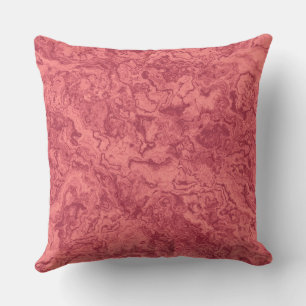 Red Salmon Marble abstract Cushion
