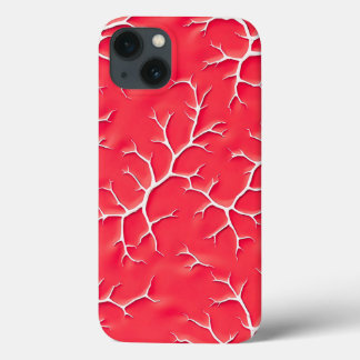 Red Salsa Branch Pattern iPhone Case