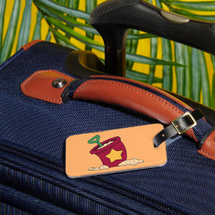 Red Sand Bucket with Star and Shovel Luggage Tag
