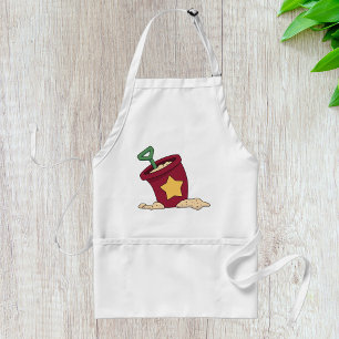 Red Sand Bucket with Star and Shovel Standard Apron