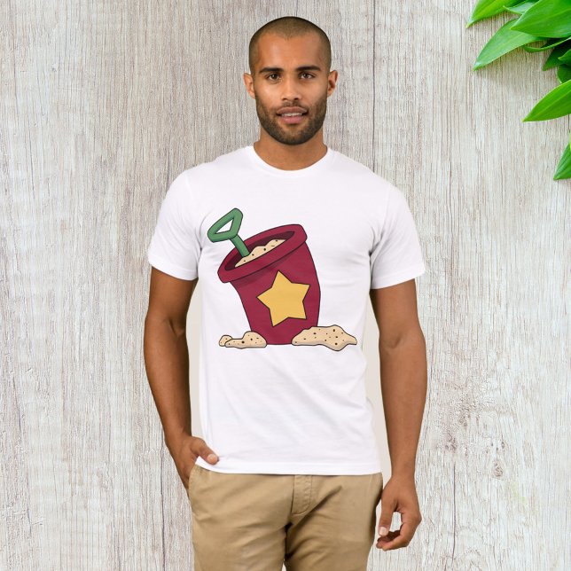 Red Sand Bucket with Star and Shovel T-Shirt (Creator Uploaded)