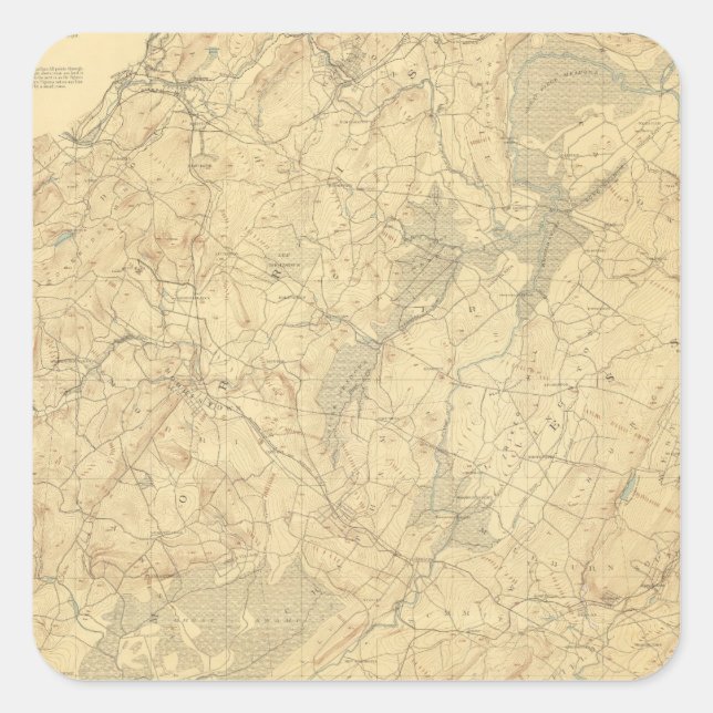 Red Sandstone, New Jersey 2 Square Sticker (Front)