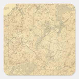 Red Sandstone, New Jersey 2 Square Sticker