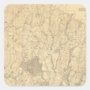 Red Sandstone, New Jersey 3 Square Sticker