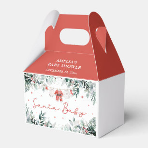 Red Santa Baby Christmas Baby Clothes Baby Shower Favour Box