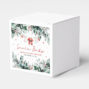 Red Santa Baby Christmas Baby Clothes Baby Shower Favour Box