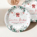 Red Santa Baby Christmas Baby Clothes Baby Shower Paper Plate<br><div class="desc">Celebrate the festive season with our adorable Red Santa Baby Clothes, perfect for your little one! These charming outfits are designed to keep your baby cosy and stylish during holiday gatherings. Paired with our delightful Baby Shower Paper Plates, featuring playful Santa-themed designs, your celebrations will be both festive and practical....</div>