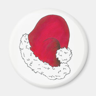 Red Santa Claus Hat Merry Christmas Xmas Holiday Magnet