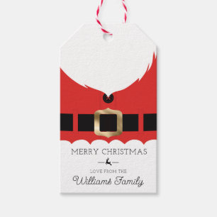 Red Santa Coat Christmas Gift Tags