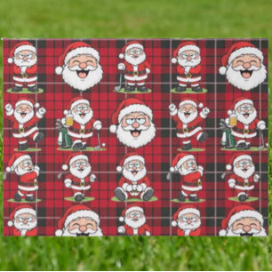  red Santa golfers  Tissue Paper