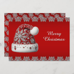 Red Santa Hat Christmas Holiday Card