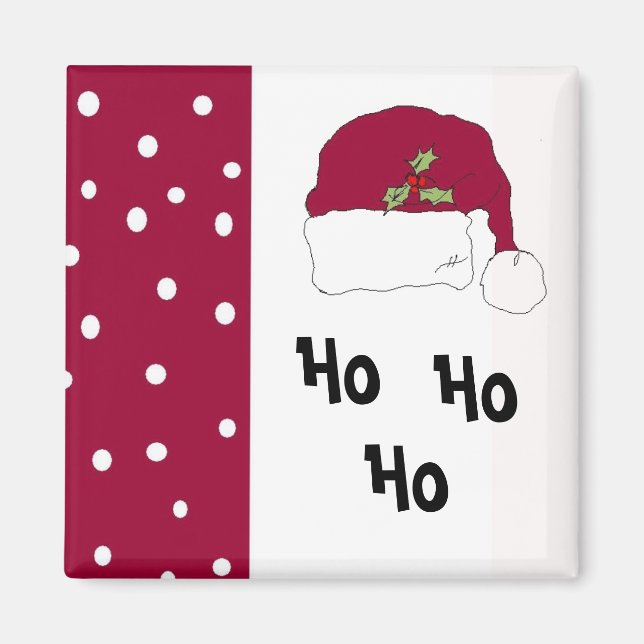 Red Santa Hat Magnet (Front)
