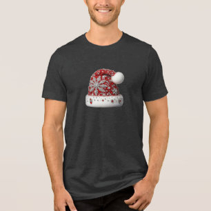 Red Santa Hat Men's T-Shirt Tri-Blend Shirt