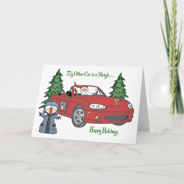 Red Santa Holiday Card (Front)