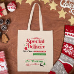Red Santa Sack North Pole Delivery Merry Christmas Tote Bag<br><div class="desc">Red Santa Sack North Pole Delivery Merry Christmas</div>