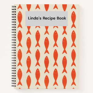 Red Sardines Fish Personalised Recipe Book