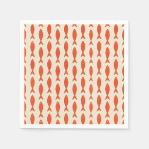 Red Sardines Fish Summer Napkin