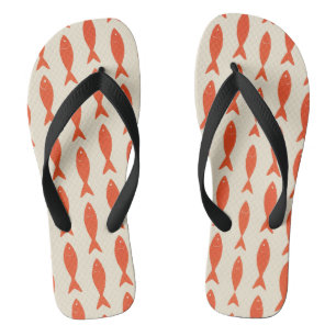 Red Sardines Fish Summer Thongs