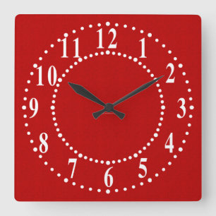 Red Satin Look Wall Clock