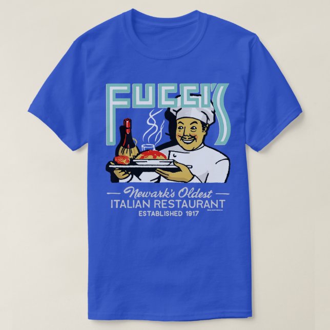 Red Sauce Revival Fuccis Italian Restaurant Newark T-Shirt (Design Front)
