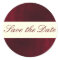 Red Save the Date Sticker/Seal