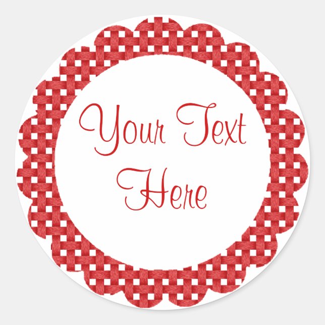 Red Scalloped Sticker (Front)