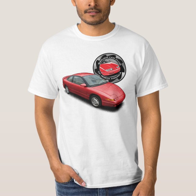 Red SCCNA 1991 Saturn Coupe T-Shirt (Front)