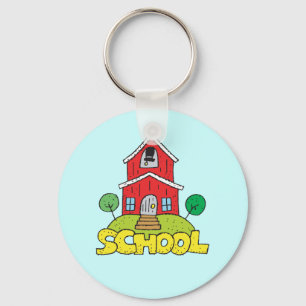 Red School House Key Ring