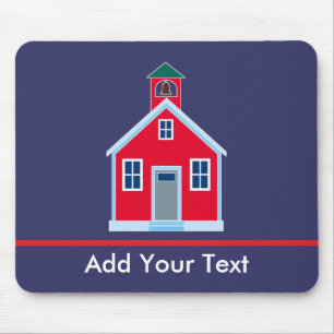 Red School House Mouse Pad