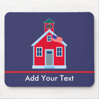 Red School House Mouse Pad