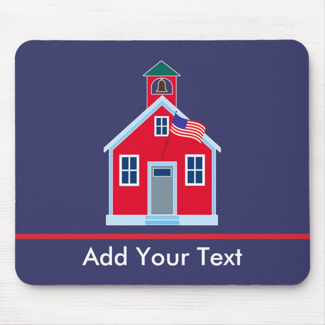 Red School House Mouse Pad (Front)