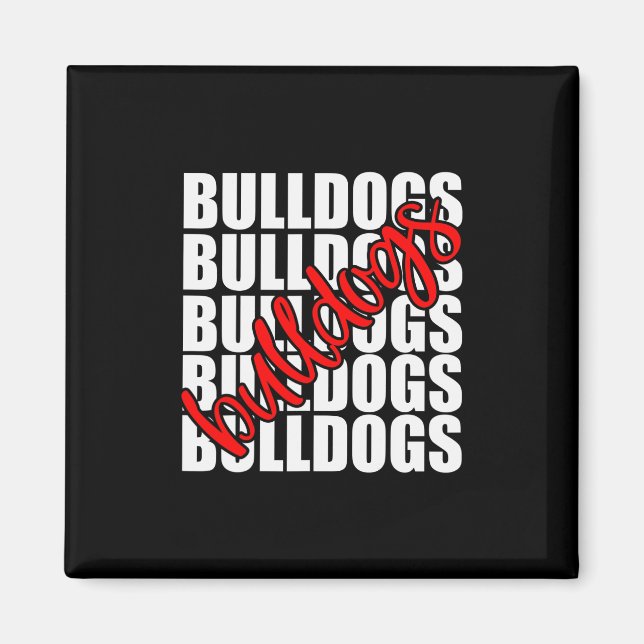 Red School Sports Fan Team Spirit  Magnet (Front)