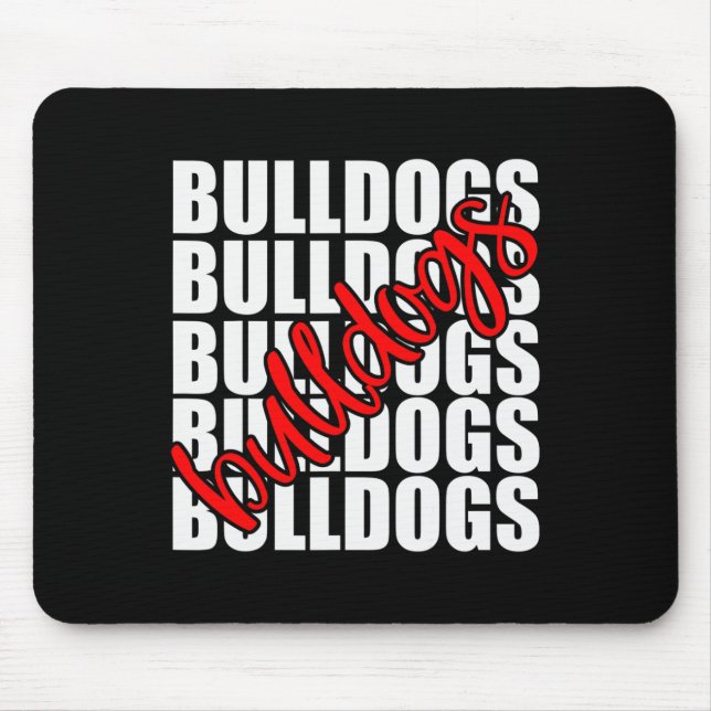Red School Sports Fan Team Spirit  Mouse Pad (Front)