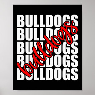 Red School Sports Fan Team Spirit Poster