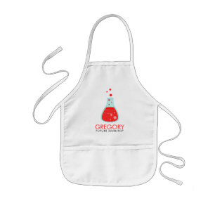 Red Science Beaker Future Scientist Kids Apron