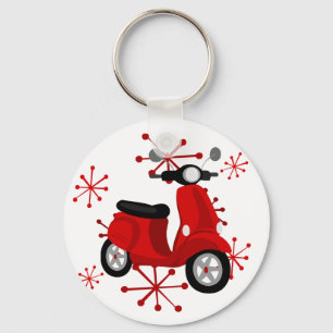 Red Scooter Key Ring