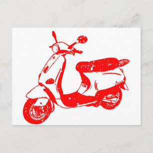 Red Scooter Postcard