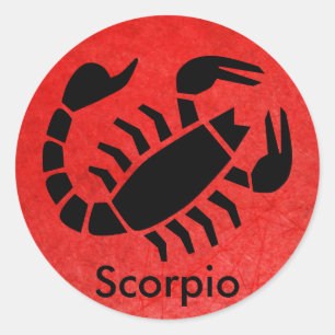 Red Scorpio Horoscope Zodiac Astrology Sticker