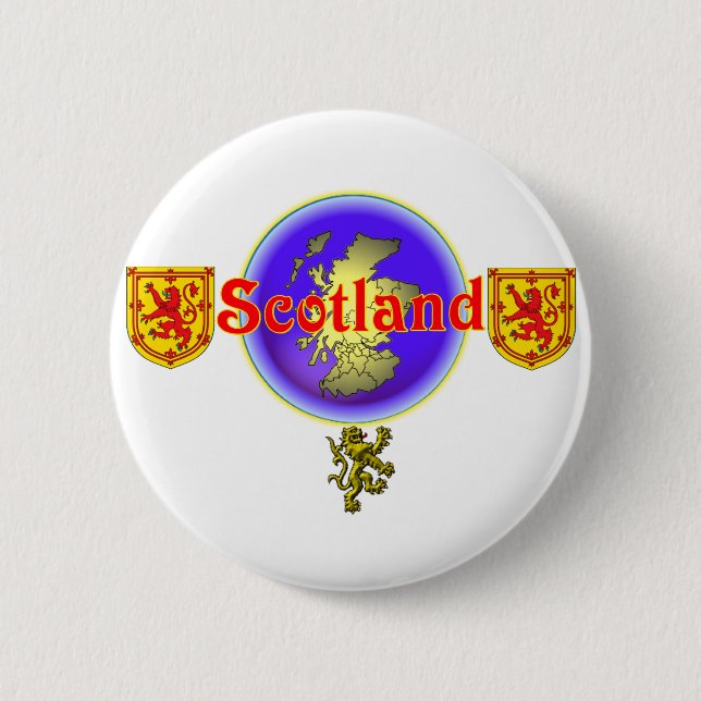 Red Scotland.:-) 6 Cm Round Badge (Front)
