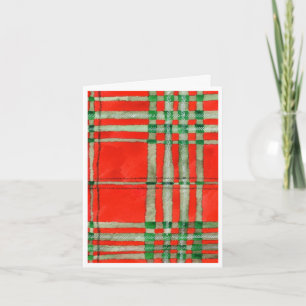 RED SCOTT TARTAN Birthday Note Card