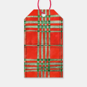 RED SCOTT TARTAN Gift Tags