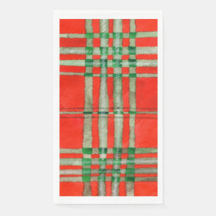 RED SCOTT TARTAN Guest Towel Paper Napkins