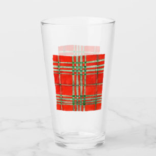 RED SCOTT TARTAN Pint Glass