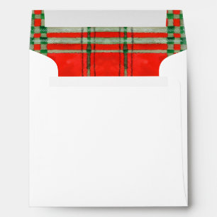 RED SCOTT TARTAN Square Envelopes