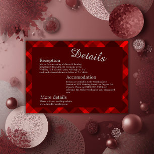 red scottish country wedding  enclosure card