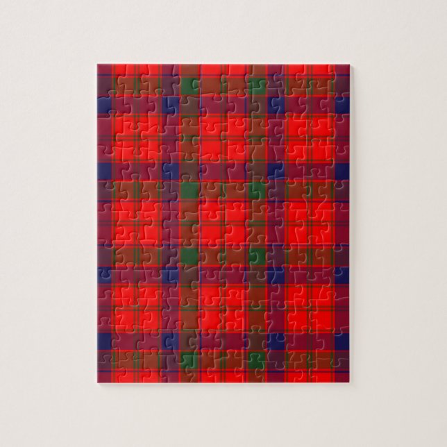 Red Scottish Tartan Jigsaw Puzzle (Vertical)